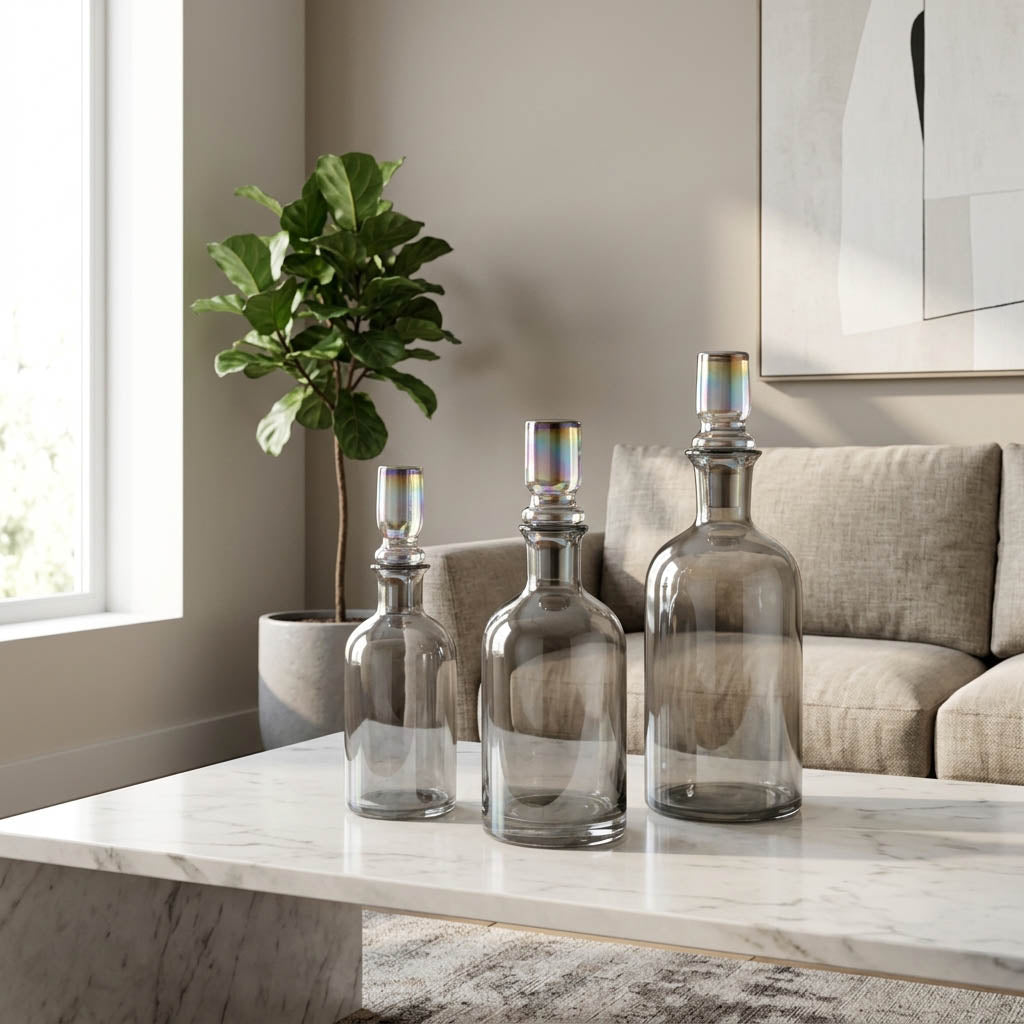 Nortonfield Set of 3 Gray Vases — 16″ — additional view