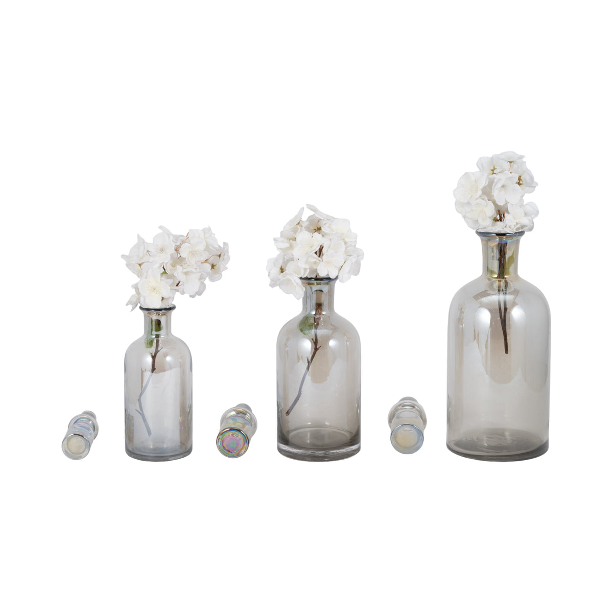 Nortonfield Set of 3 Gray Vases — 16″ — additional view