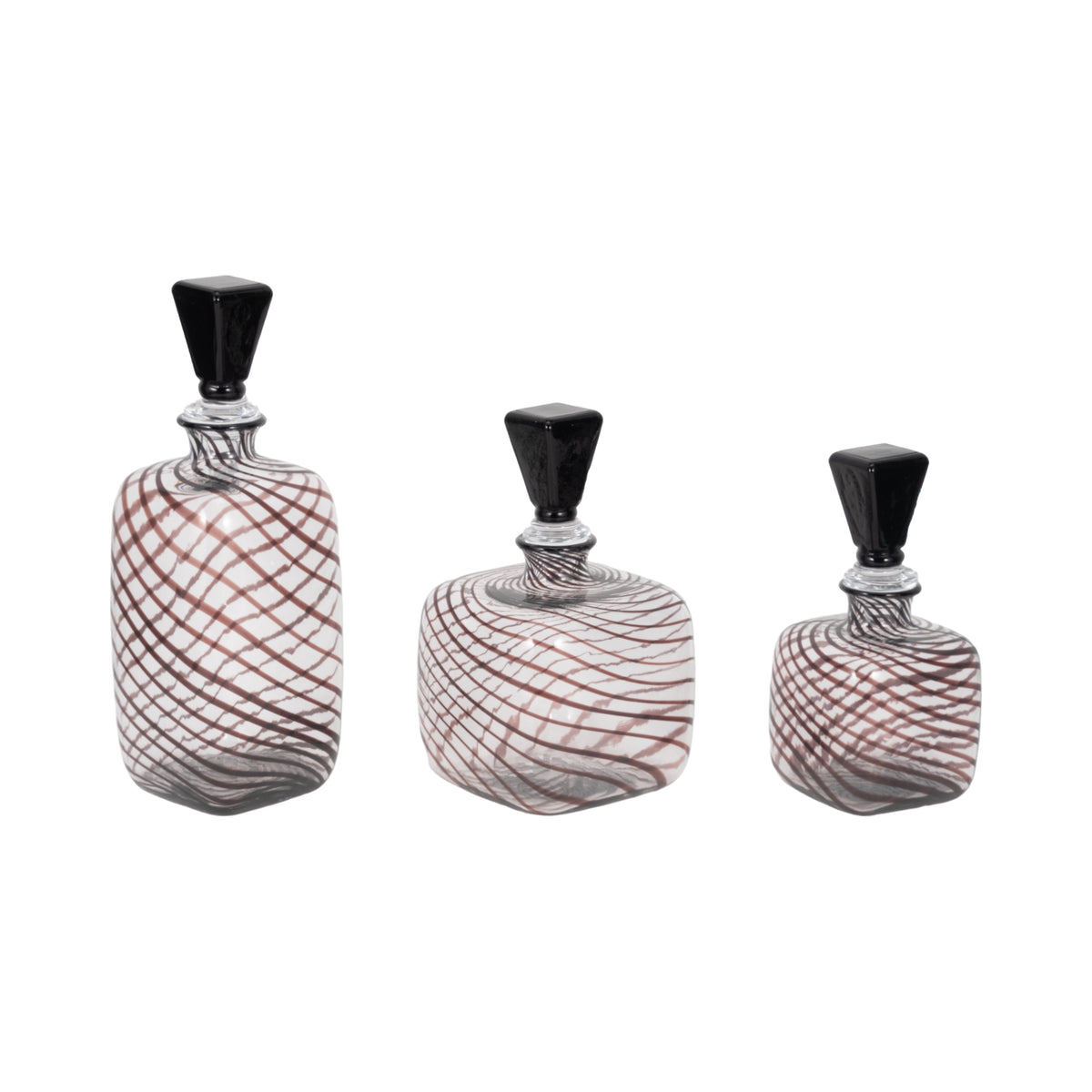 Clinton Set of 3 Black Vases — 11″ — additional view