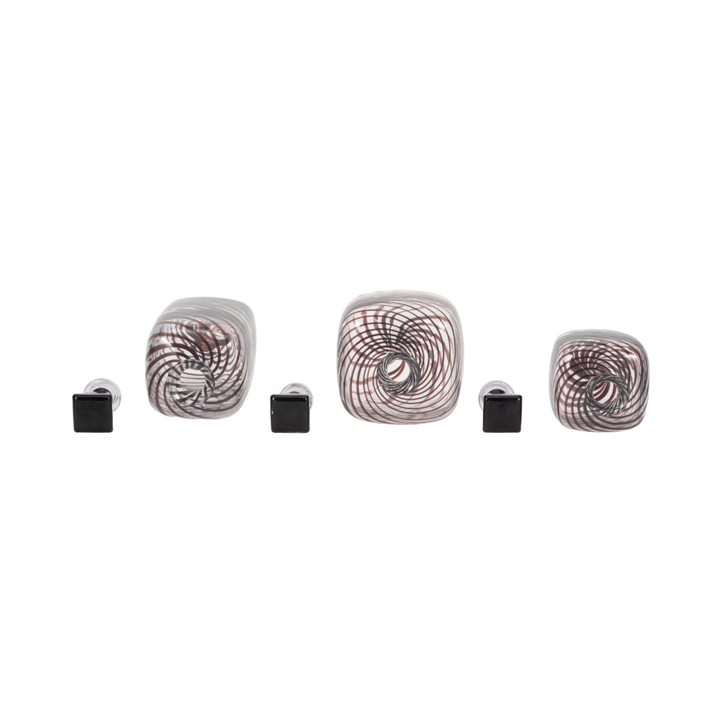 Clinton Set of 3 Black Vases — 11″ — additional view