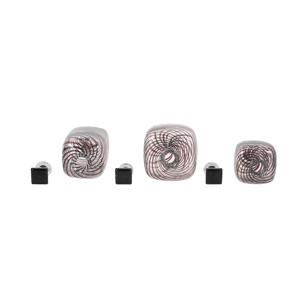 Clinton Set of 3 Black Vases — 11″ — additional view