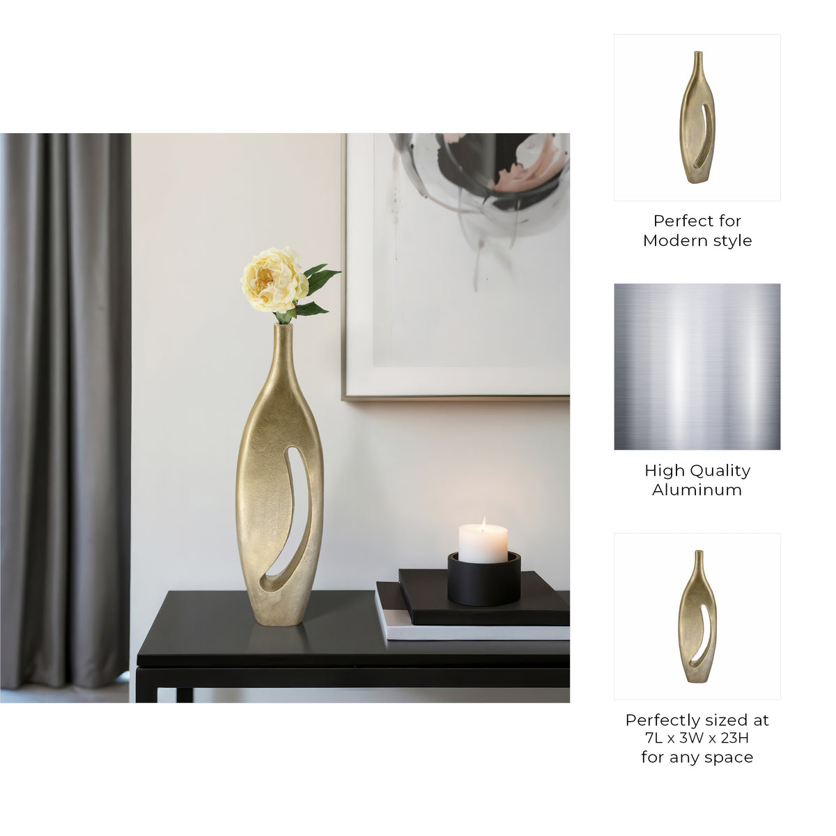 Colvinrun Gray Vase — 23″ — additional view