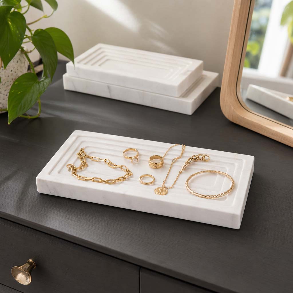 Morganview White Tray — 1″ — additional view
