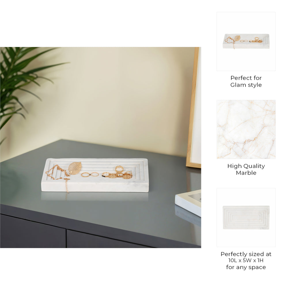 Morganview White Tray — 1″ — additional view