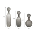 Burtonburn Set of 3 Gray Glass Vases — 18″ — additional view