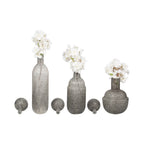 Burtonburn Set of 3 Gray Glass Vases — 18″ — additional view