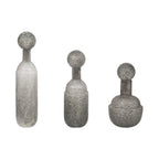 Burtonburn Set of 3 Gray Glass Vases — 18″ — additional view