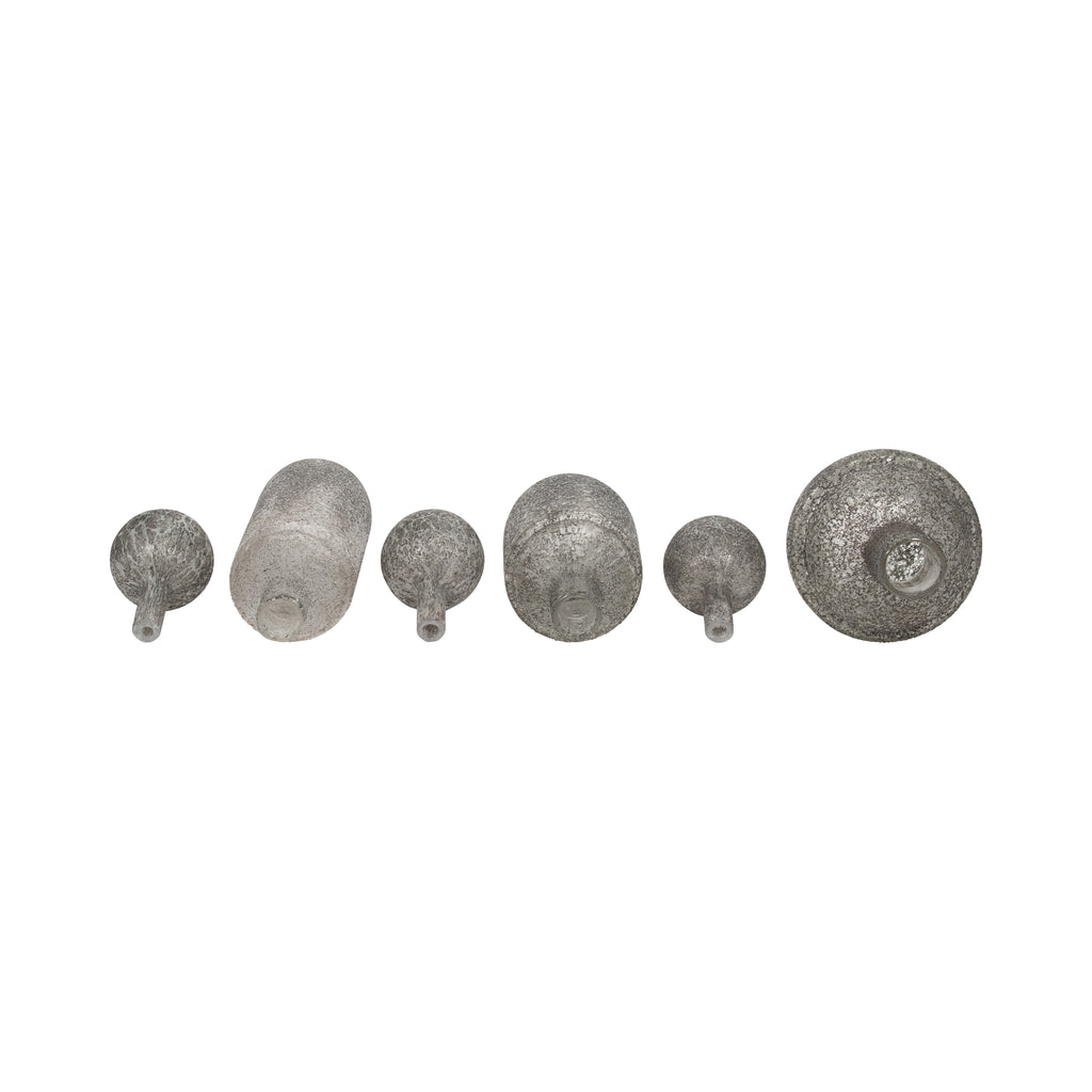 Burtonburn Set of 3 Gray Glass Vases — 18″ — additional view