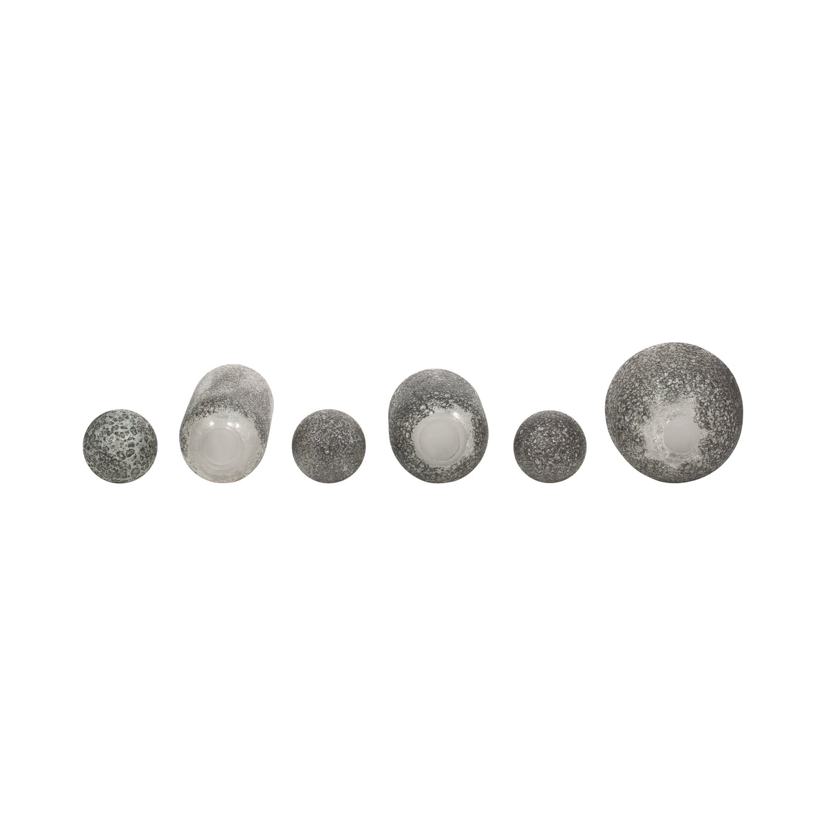 Burtonburn Set of 3 Gray Glass Vases — 18″ — additional view