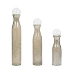 Brynhaven Set of 3 Gray Glass Vases — 22″ — additional view