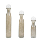 Brynhaven Set of 3 Gray Glass Vases — 22″ — additional view