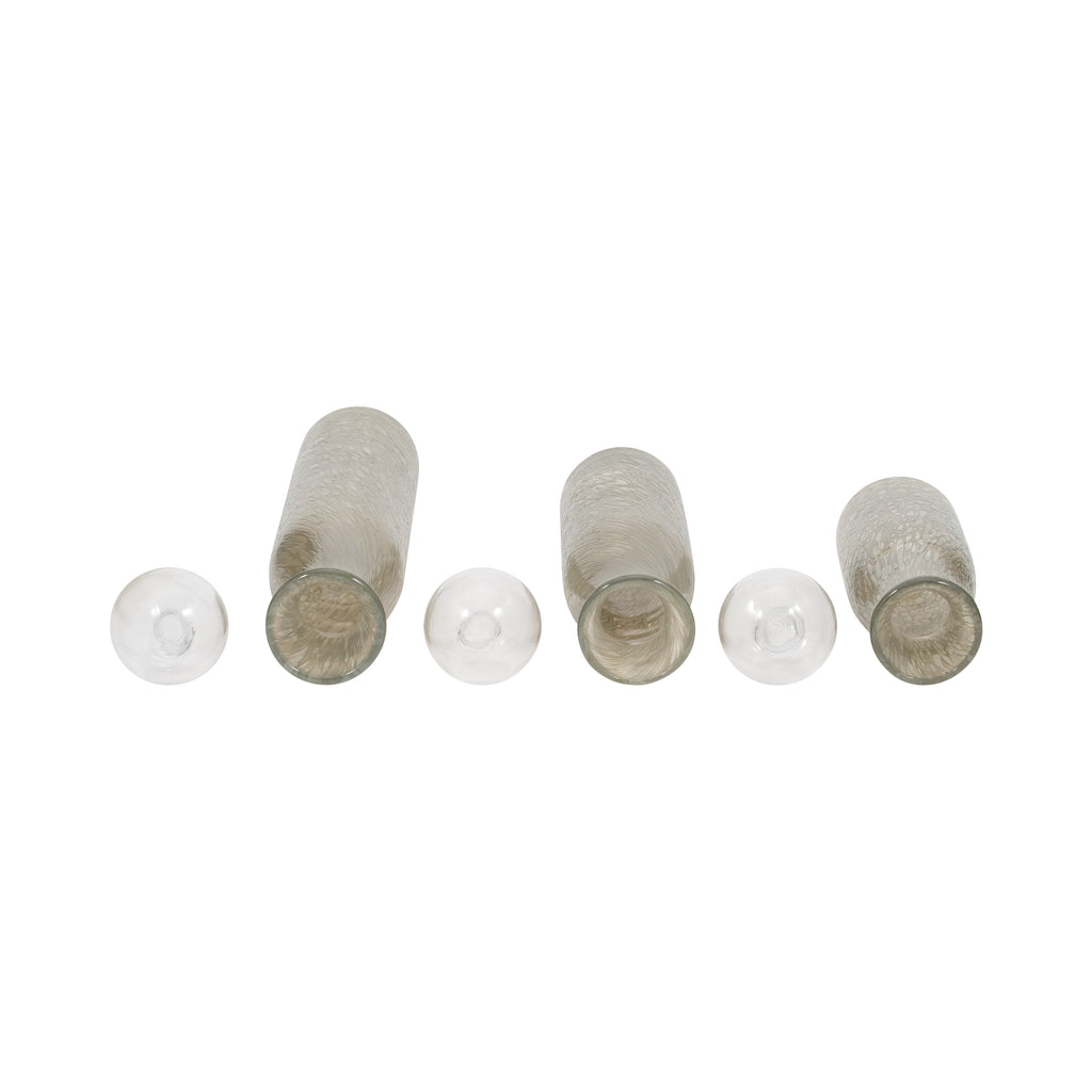 Brynhaven Set of 3 Gray Glass Vases — 22″ — additional view