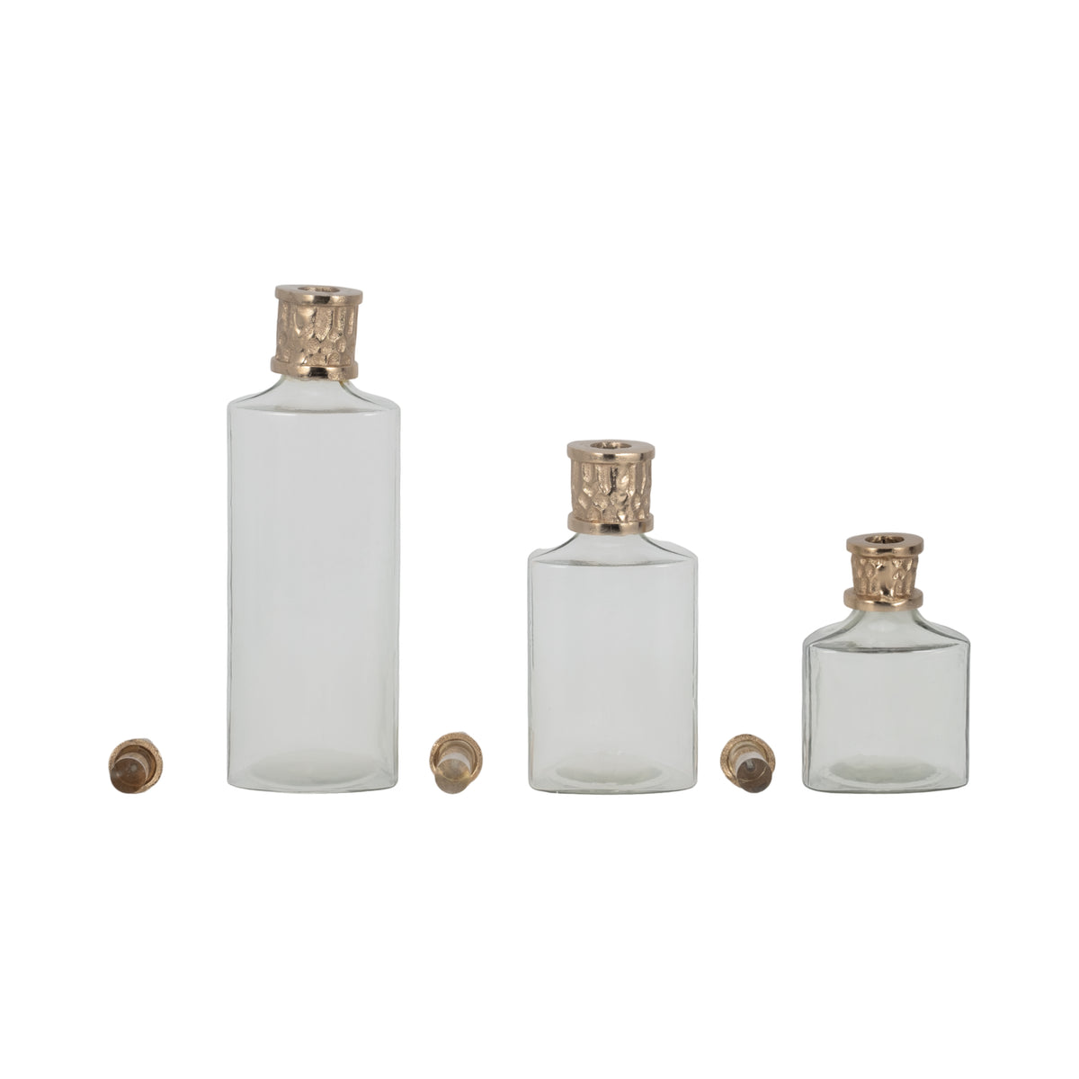 Houstoncross Set of 3 Gold Glass Vases — 17″ — additional view