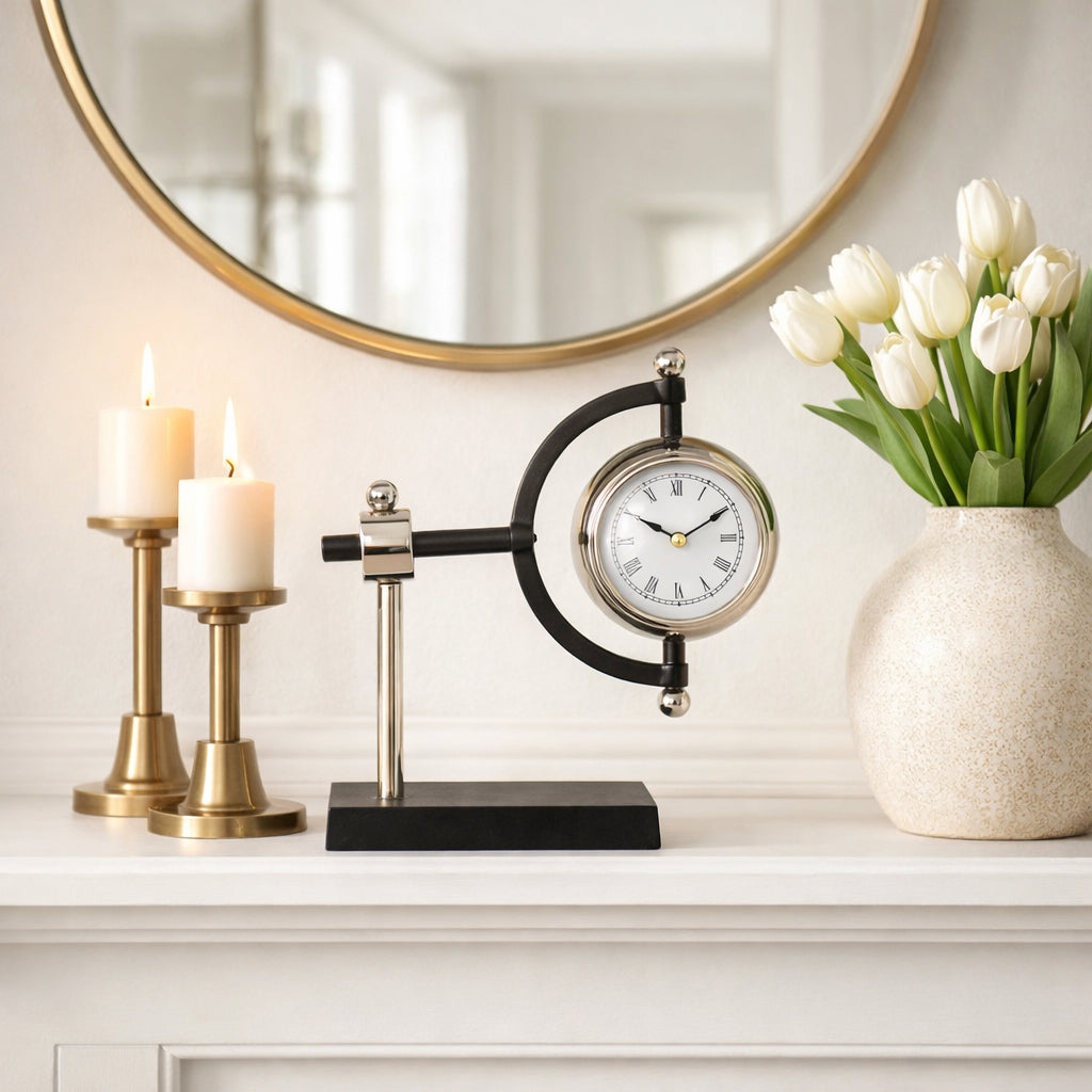 Rexcross Silver Clock — 8″ — additional view