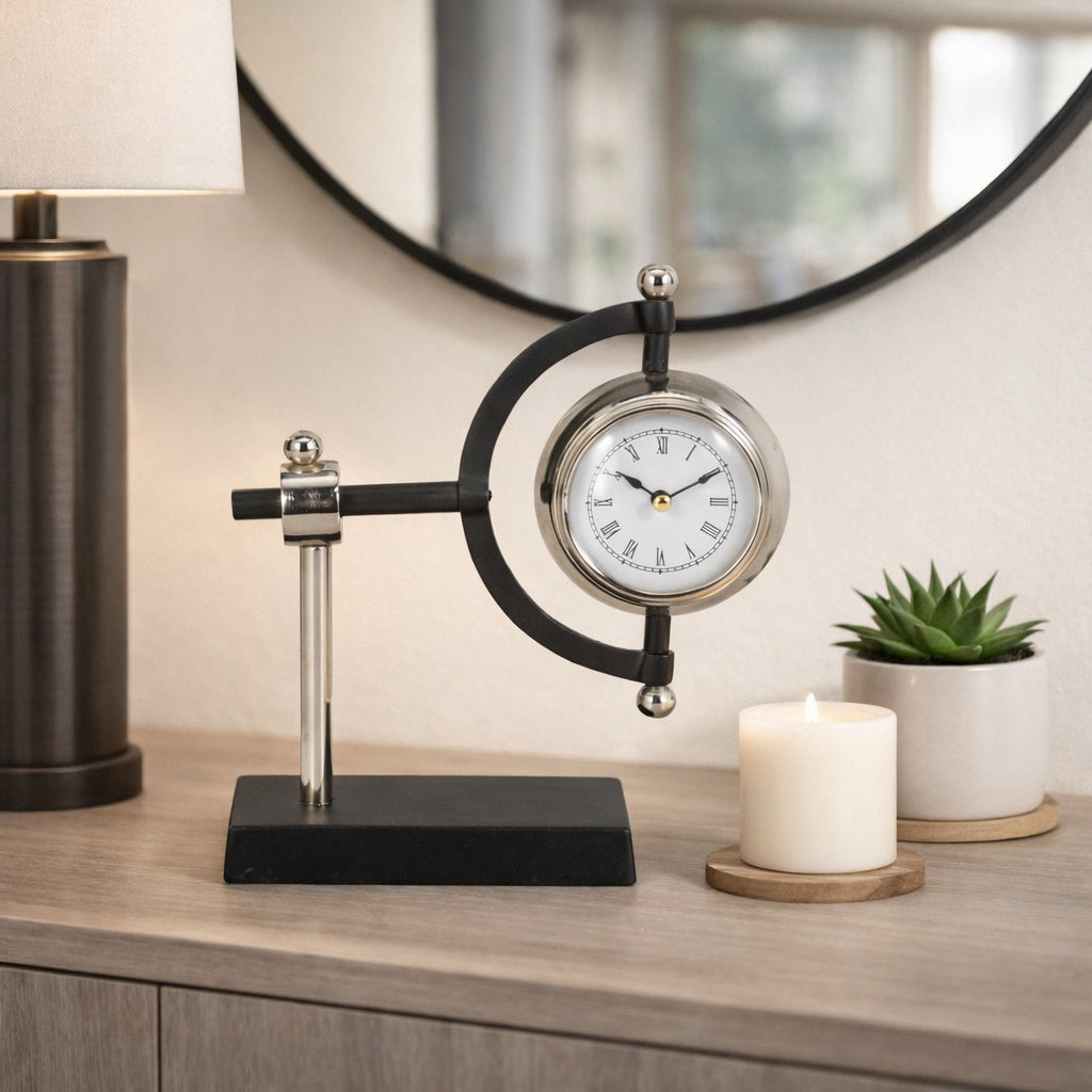 Rexcross Silver Clock — 8″ — additional view