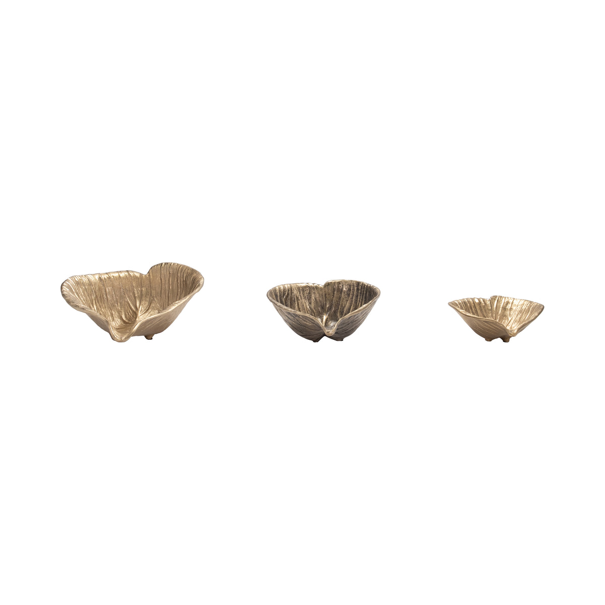 Heathshaw Set of 3 Gold Bowls — 5″ — additional view