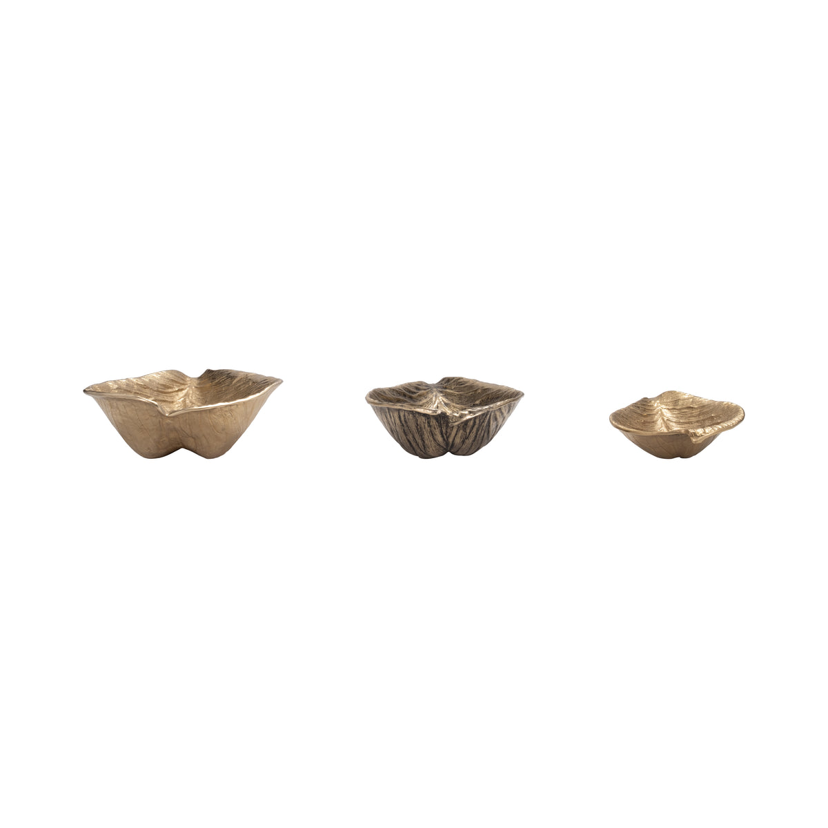 Heathshaw Set of 3 Gold Bowls — 5″ — additional view