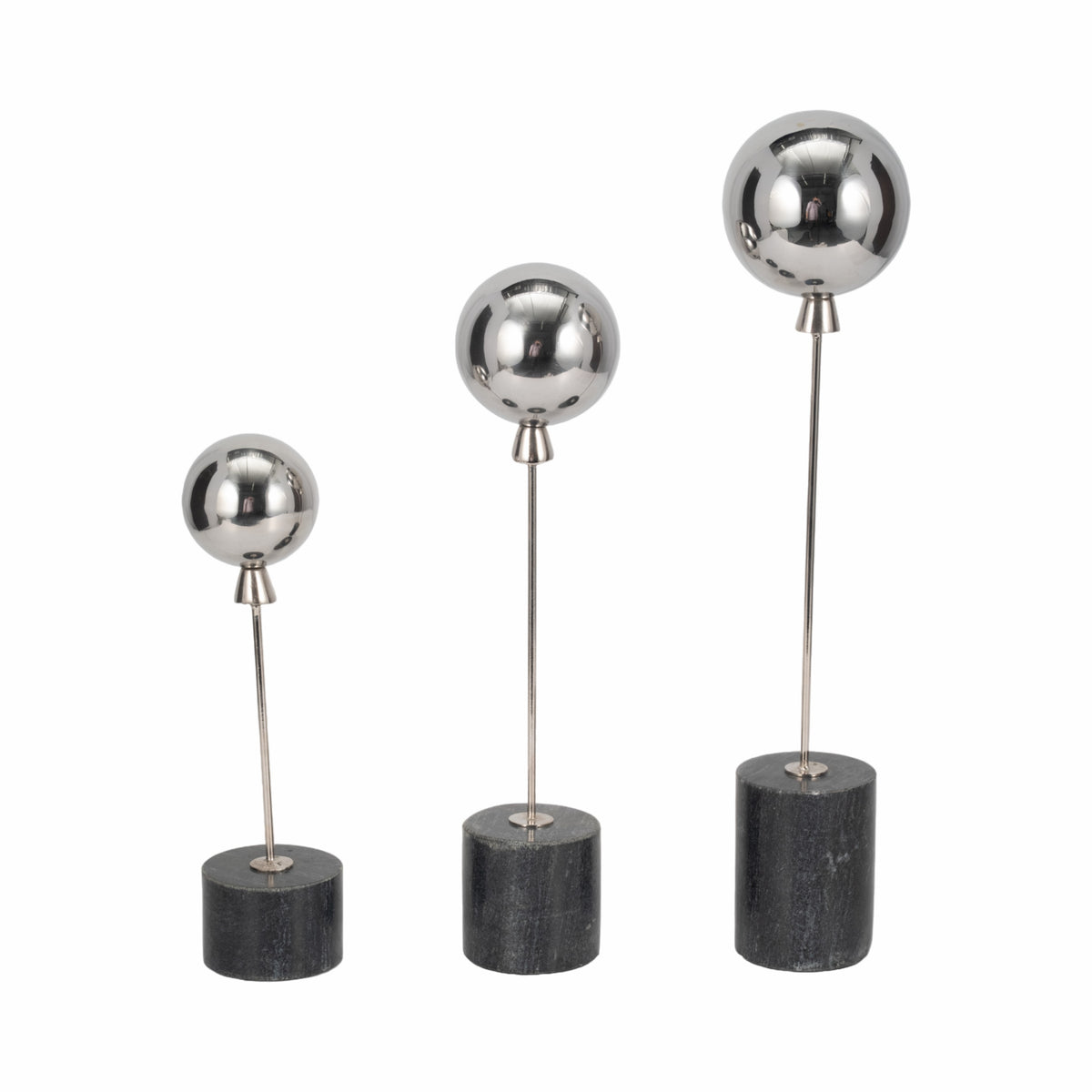 Rafestone Set of 3 Silver Decor — 18″ — additional view
