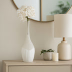 Thornby White Glass Vase — 17″ — additional view