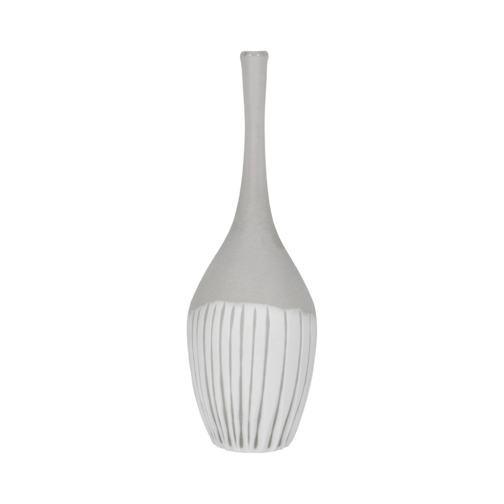 Thornby White Glass Vase — 17″ — additional view