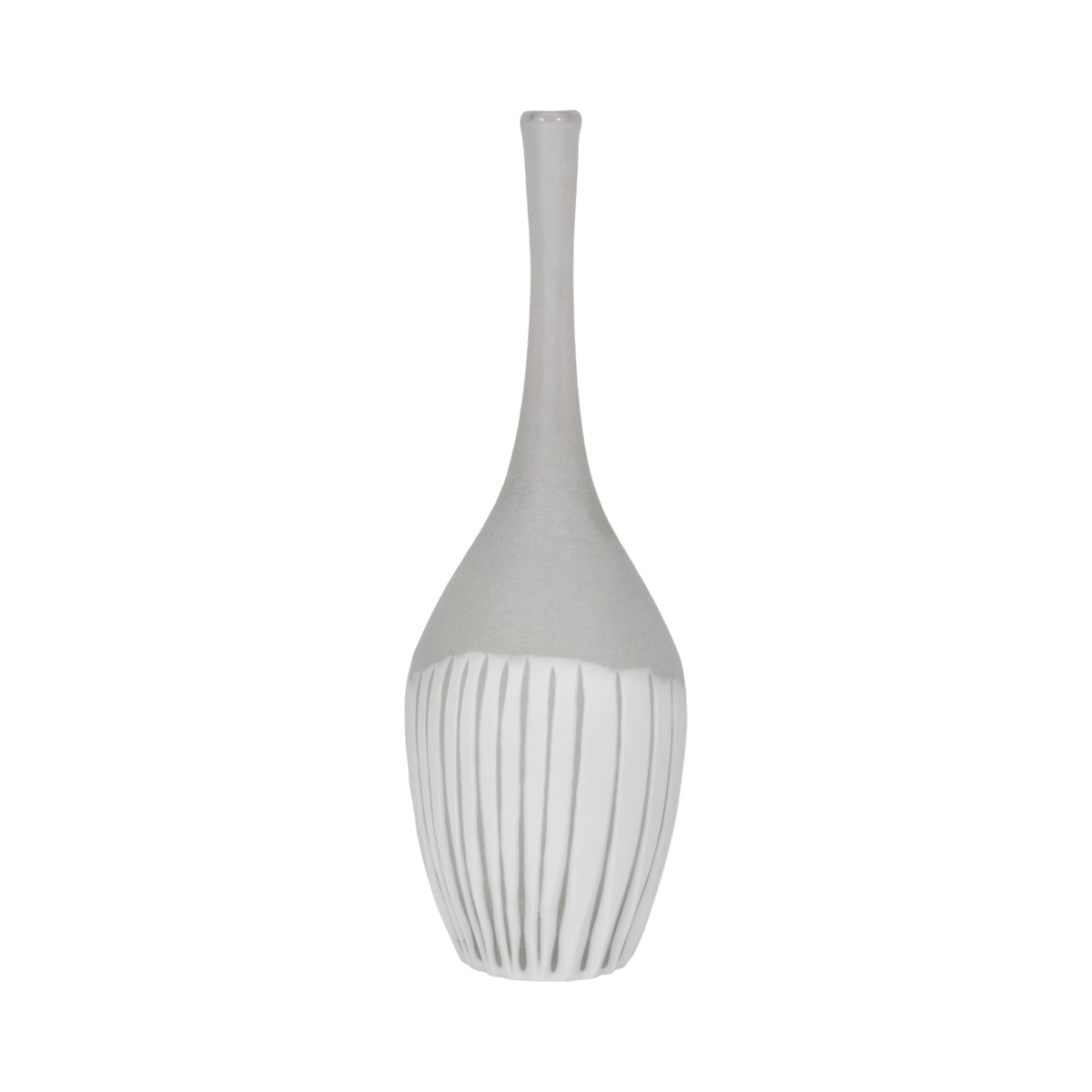 Thornby White Glass Vase — 17″ — additional view