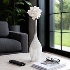 Thornby White Glass Vase — 17″ — additional view