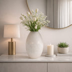 Adlergrove White Glass Vase — 18″ — additional view