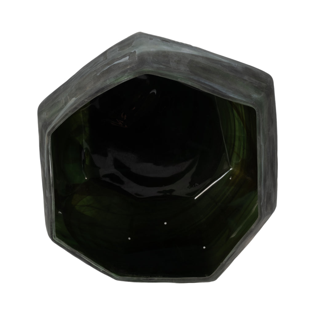 Dylandale Green Glass Vase — 10″ — additional view