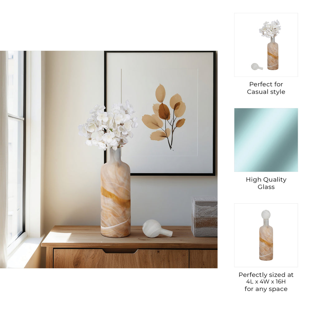 Newtongrove Gray Glass Vase — 16″ — additional view
