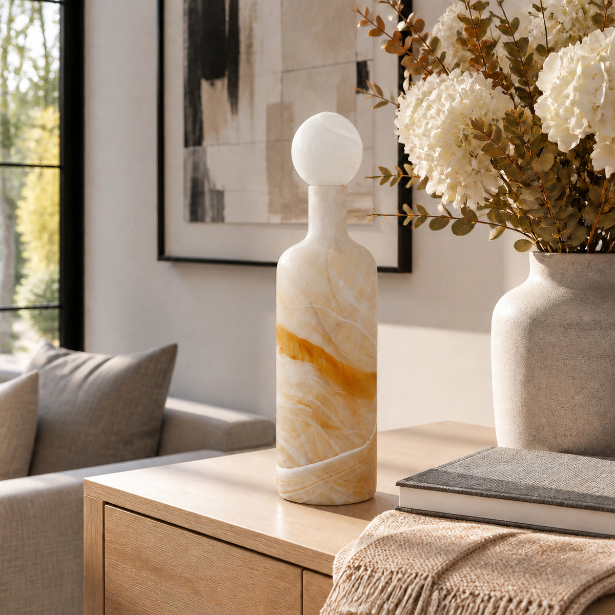 Newtongrove Gray Glass Vase — 16″ — additional view