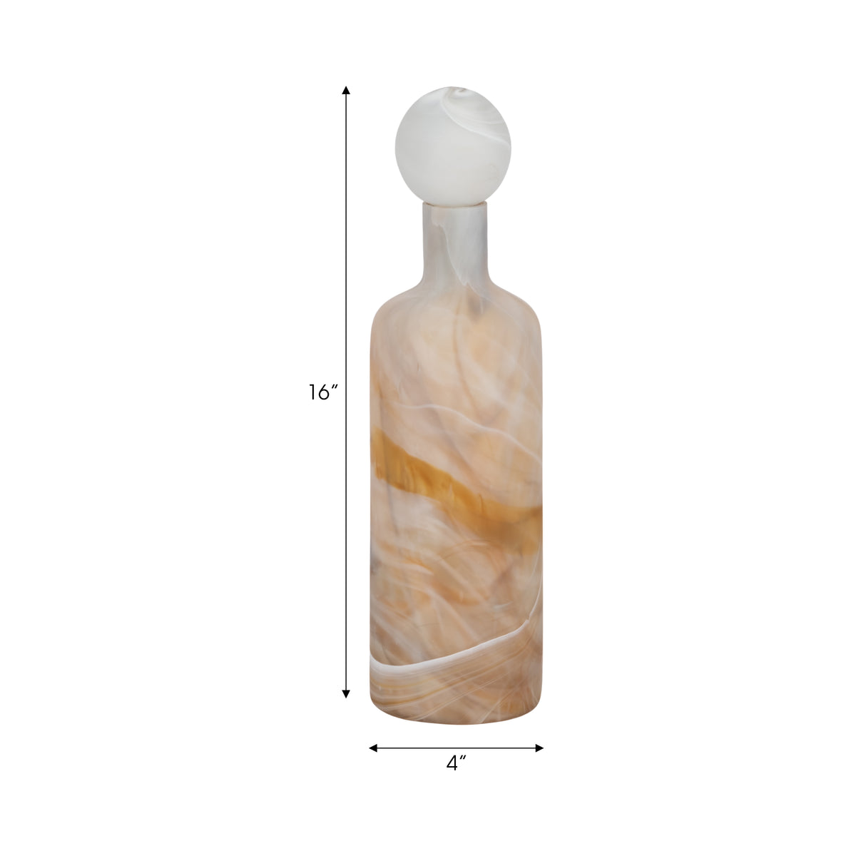 Newtongrove Gray Glass Vase — 16″ — additional view