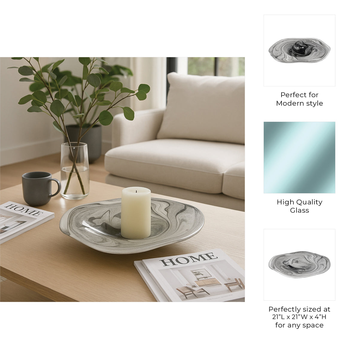 Denverridge Gray Plate — 4″ — additional view