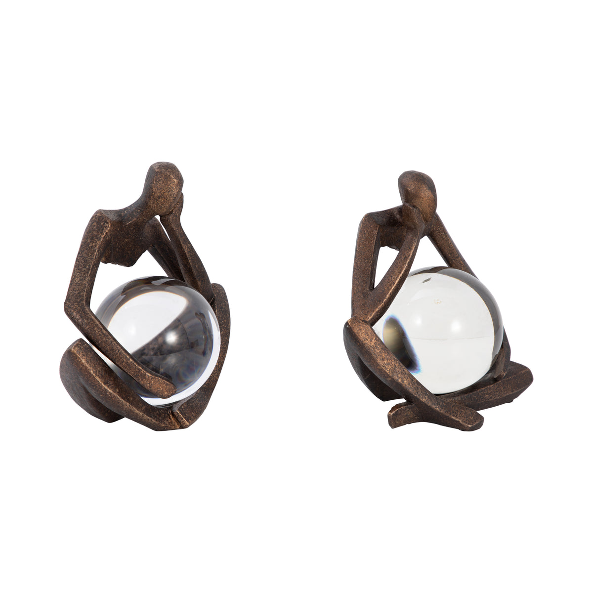 Cliftonrun Set of 2 Black Orbs — 8″ — additional view