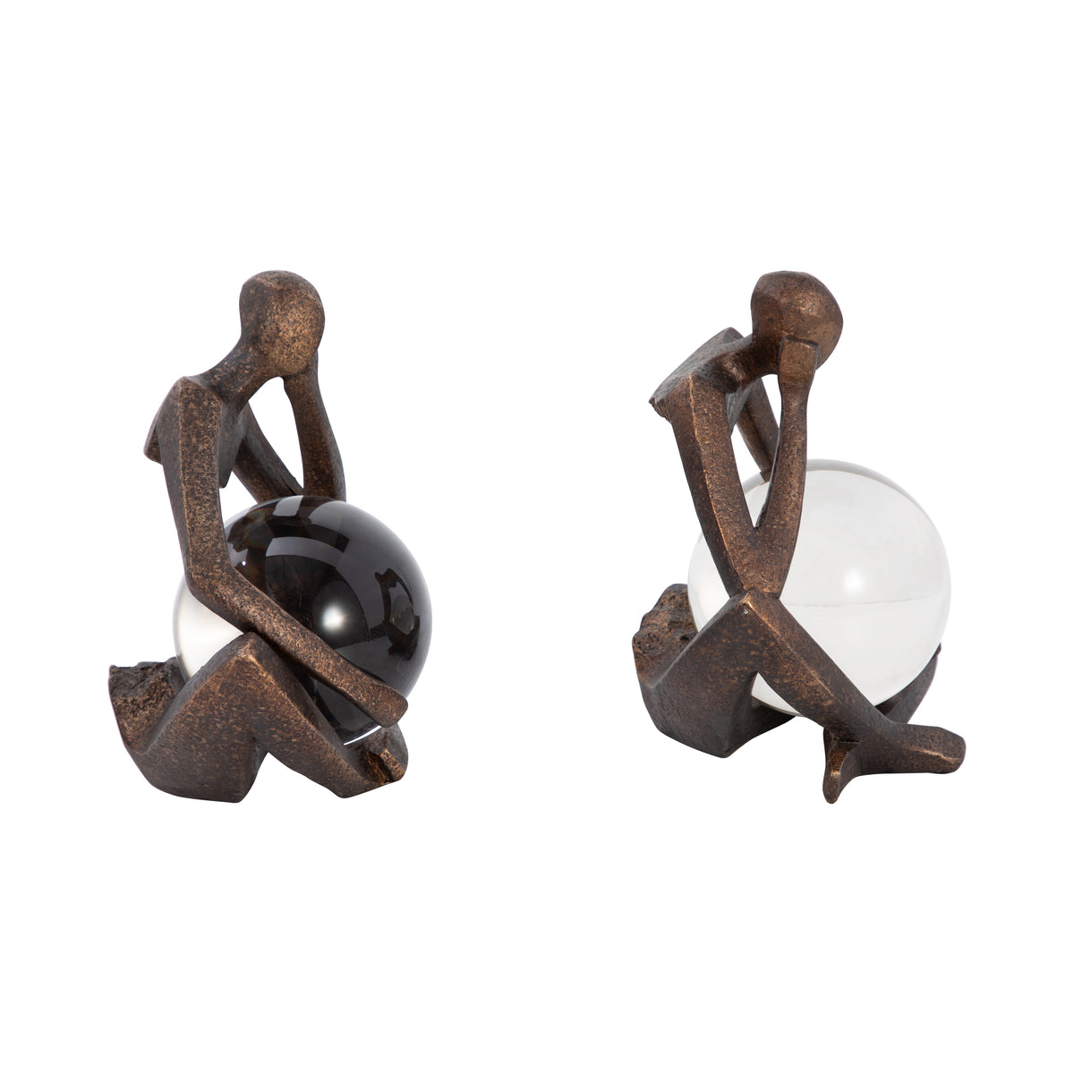 Cliftonrun Set of 2 Black Orbs — 8″ — additional view