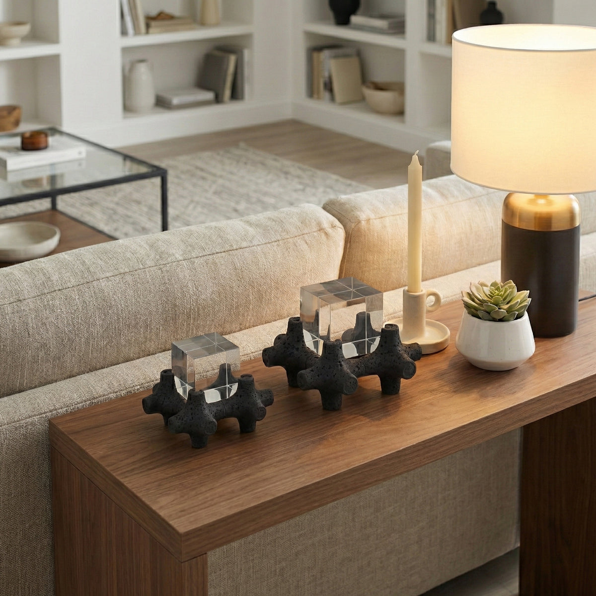Casperoak Set of 2 Black Decor — 6″ — additional view