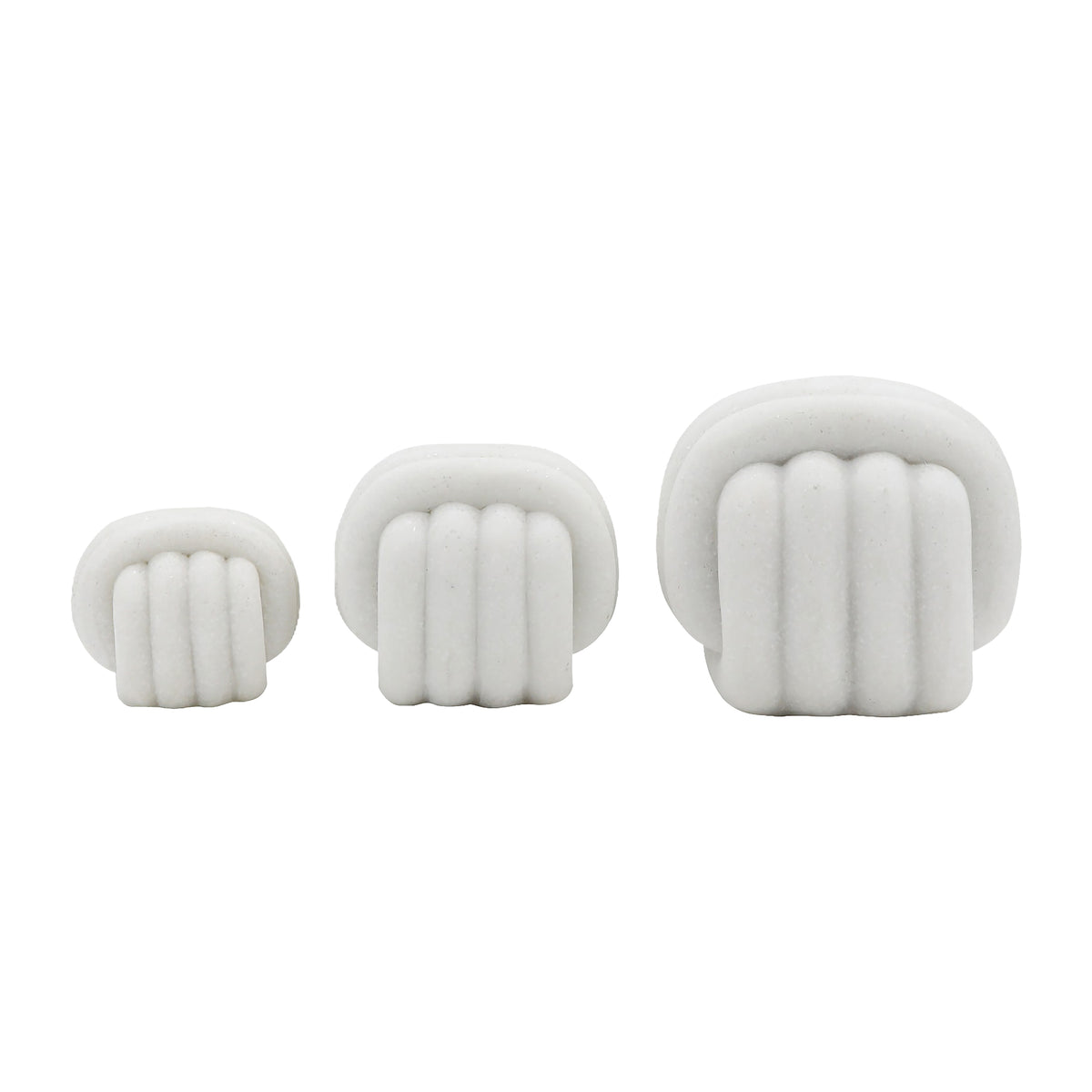 Barnetridge Set of 3 White Decor — 5″ — additional view