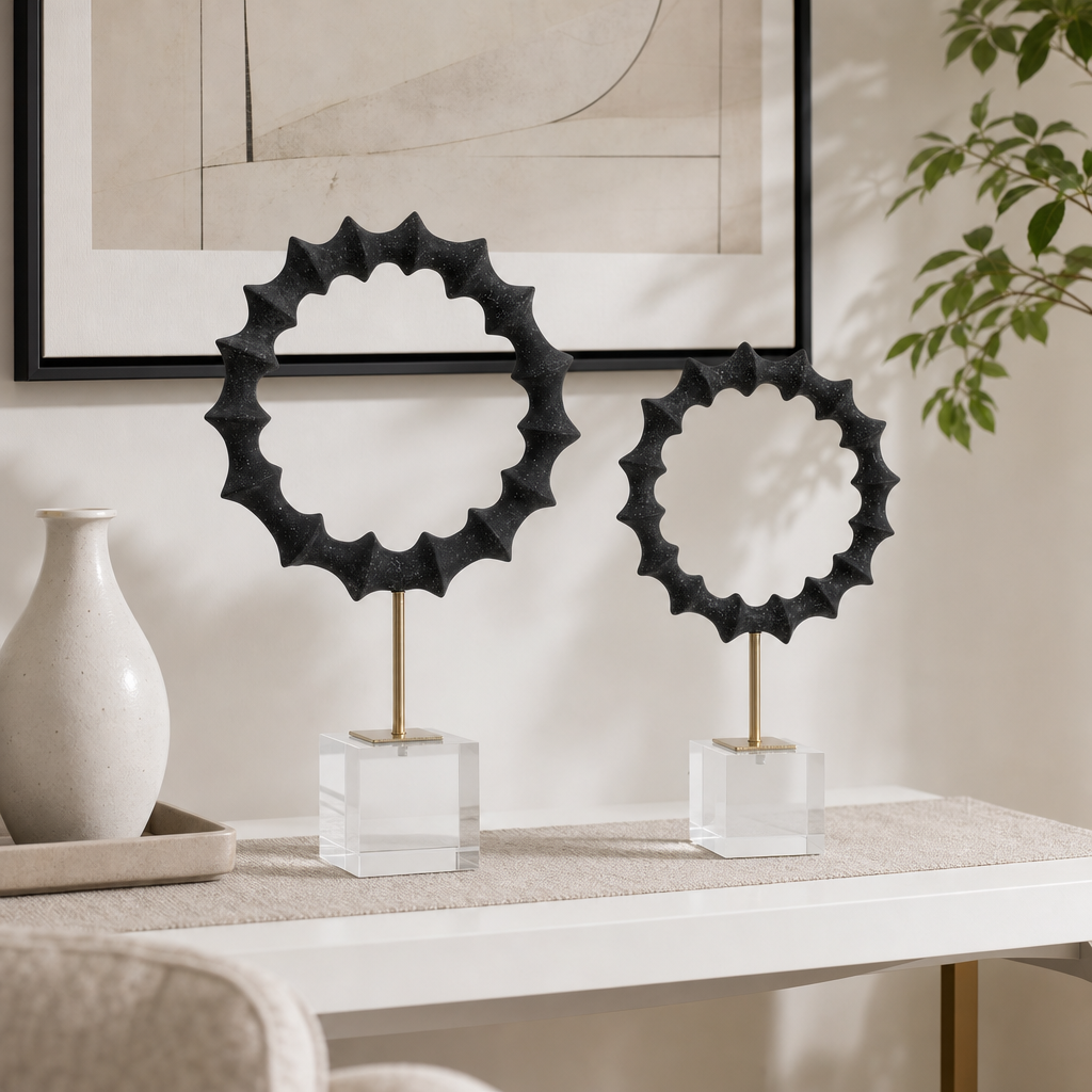 Zoebrook Set of 2 Black Decor — 18″ — additional view