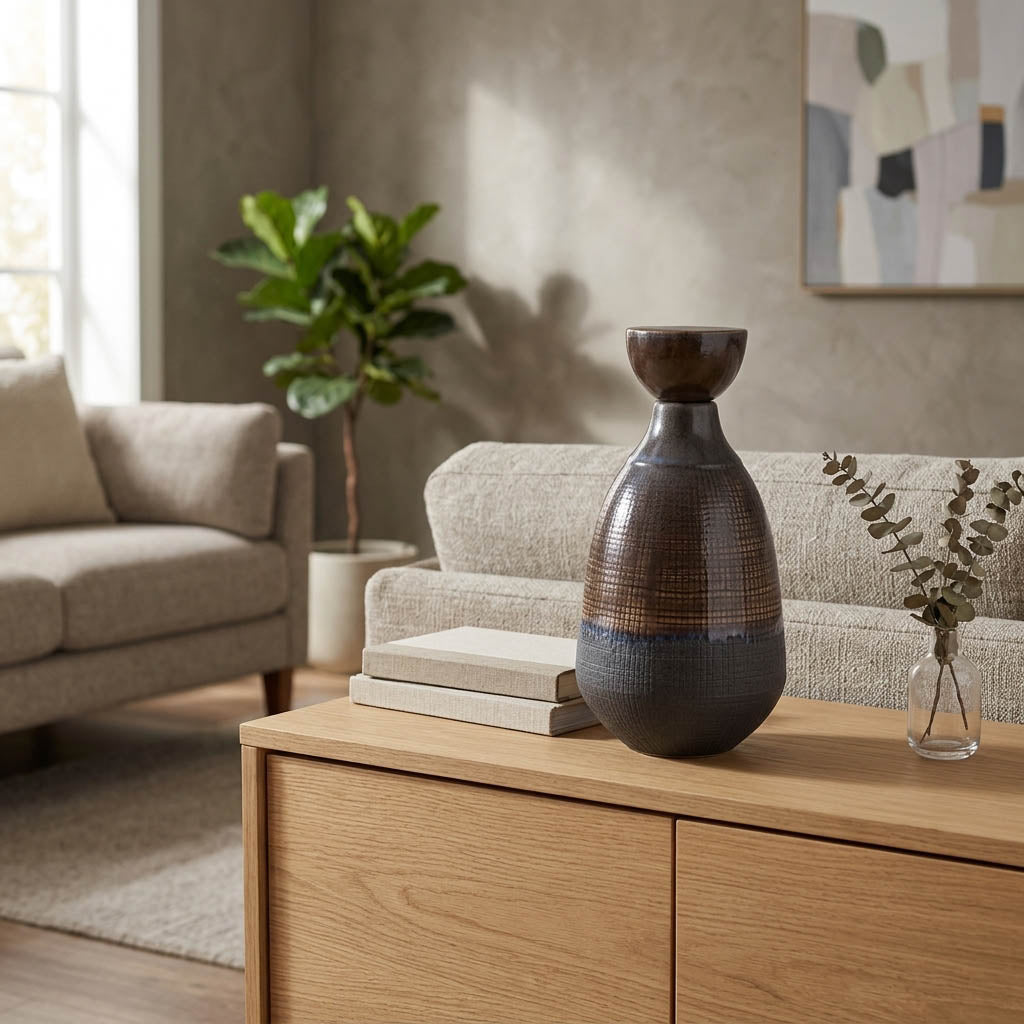 Carlinfield Brown Vase — 12″ — additional view