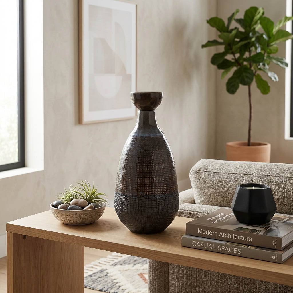 Carlinfield Brown Vase — 15″ — additional view