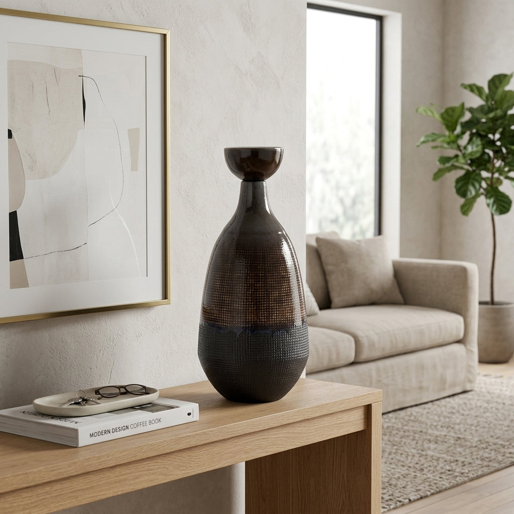 Carlinfield Brown Vase — 18″ — additional view