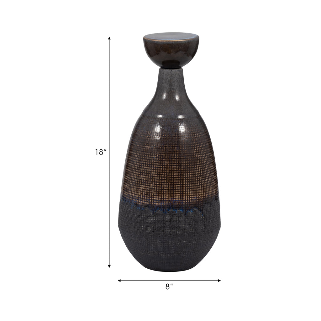 Carlinfield Brown Vase — 18″ — additional view