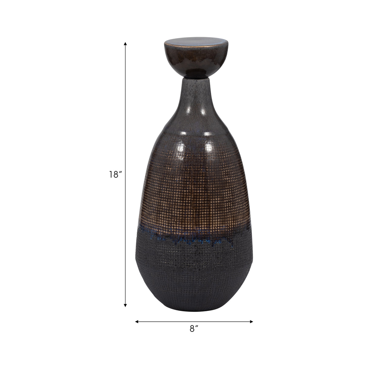 Carlinfield Brown Vase — 18″ — additional view