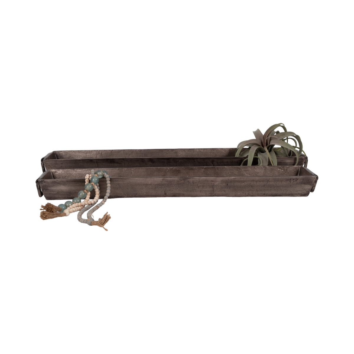 Heltonbrook Set of 2 Silver Tray — 3″ — additional view