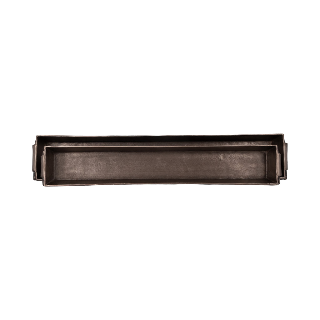 Heltonbrook Set of 2 Silver Tray — 3″ — additional view