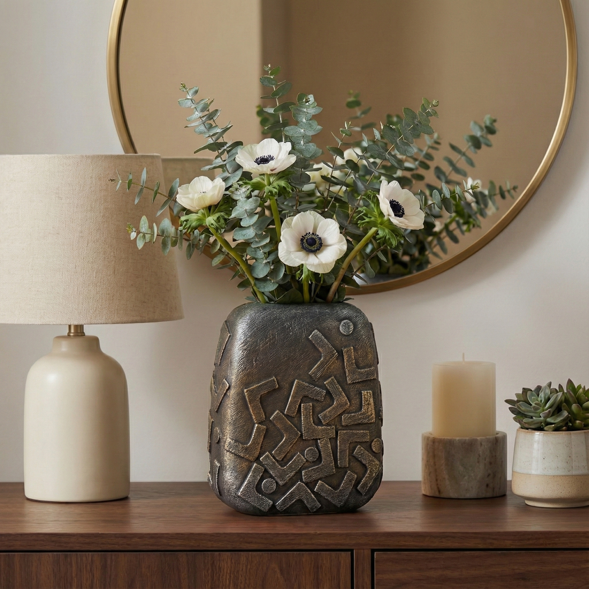 Evertonwind Bronze Vase — 13″ — additional view