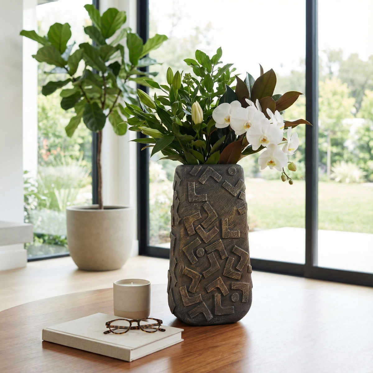 Evertonwind Bronze Vase — 17″ — additional view