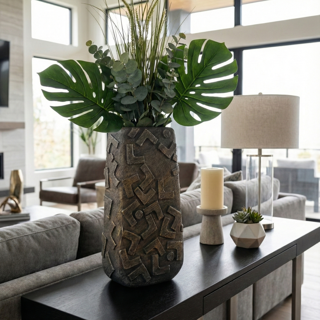 Evertonwind Bronze Vase — 17″ — additional view