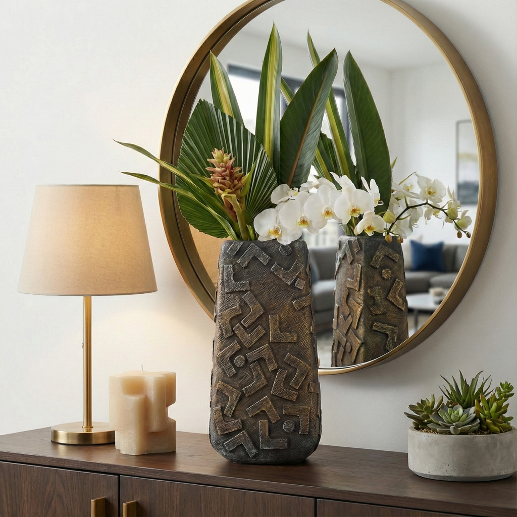 Evertonwind Bronze Vase — 17″ — additional view