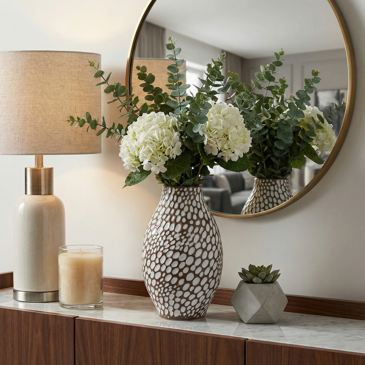 Harpermill Brown Vase — 10″ — additional view