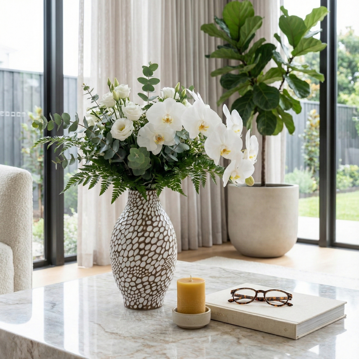 Harpermill Brown Vase — 14″ — additional view